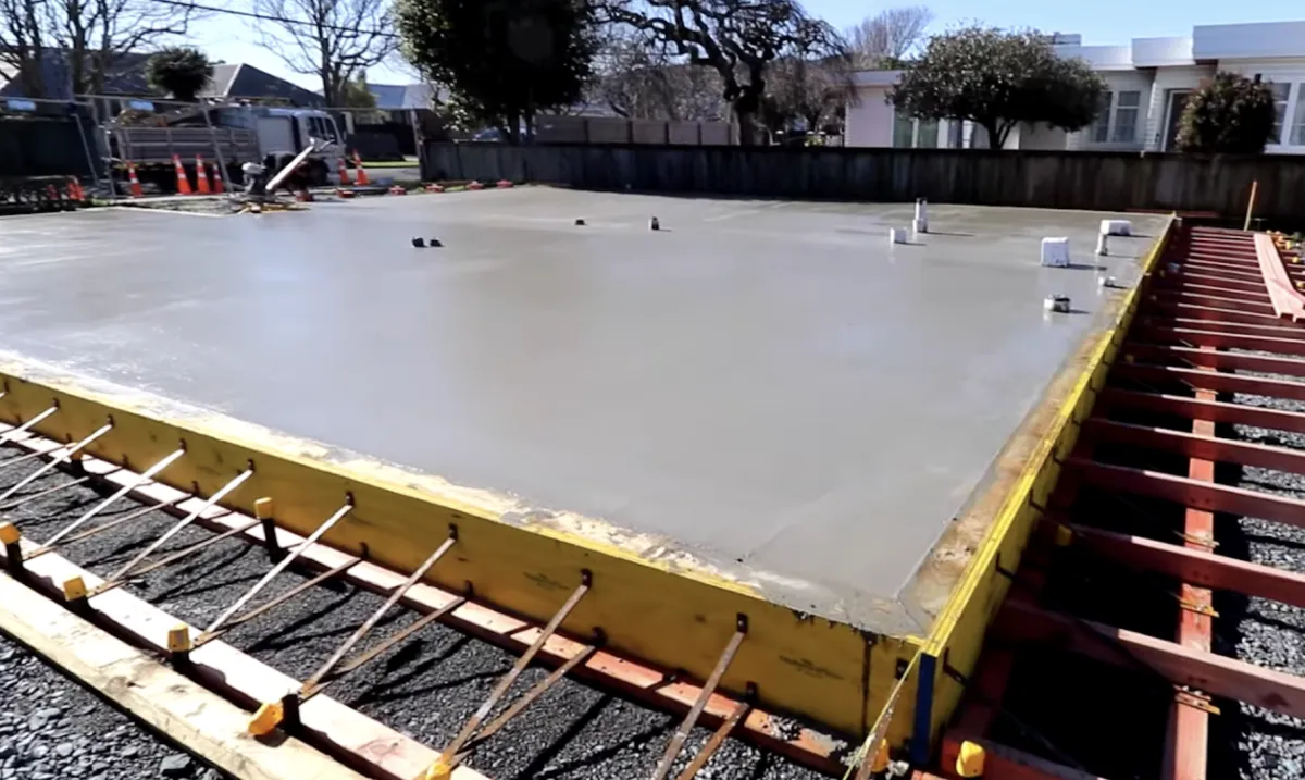 Floor Installation With Integrated Trench Drain